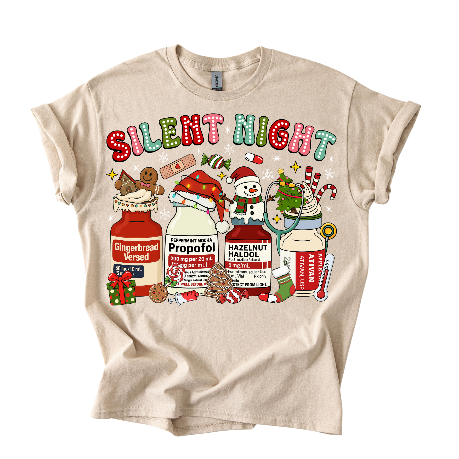 Silent Night Holiday Nurse Shirt